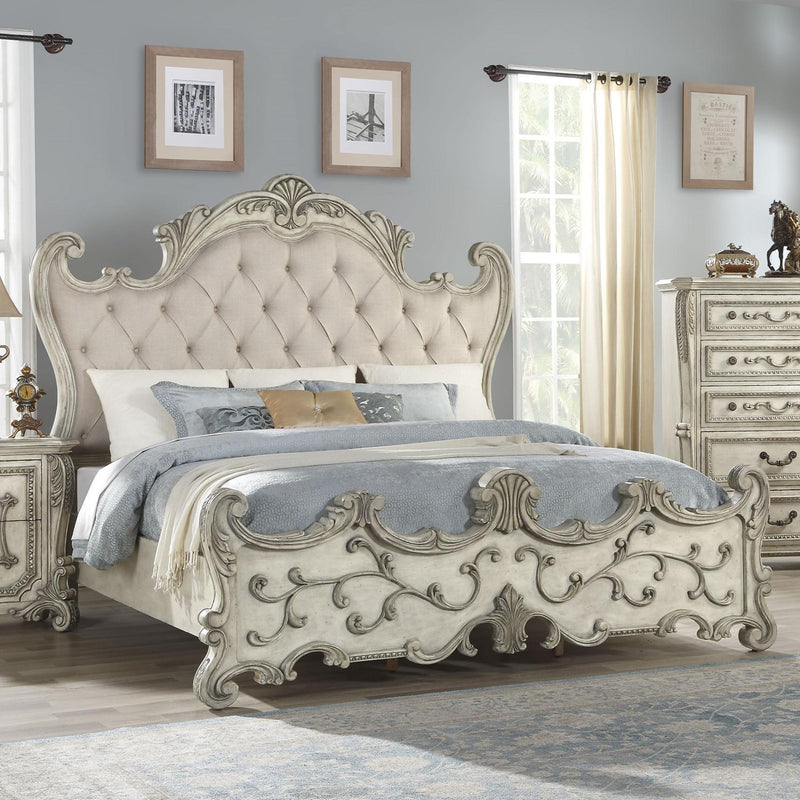 Acme Furniture Braylee California King Upholstered Panel Bed 27174CK IMAGE 5