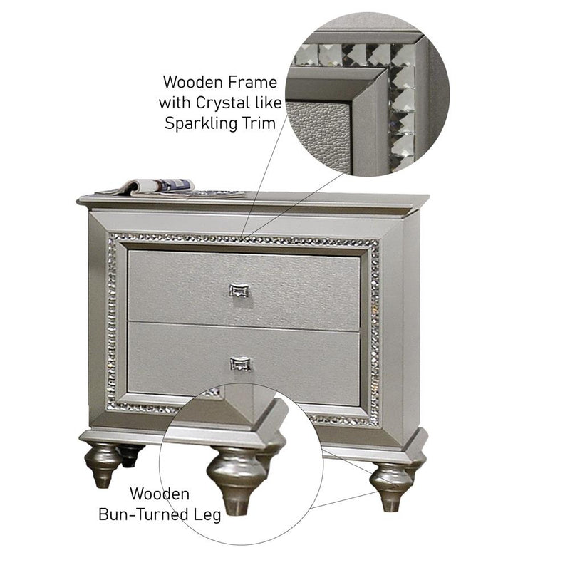 Acme Furniture Kaitlyn 2-Drawer Nightstand 27233 IMAGE 3