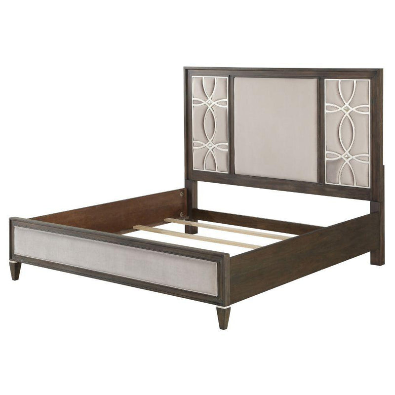 Acme Furniture Peregrine Queen Upholstered Panel Bed 28010Q IMAGE 3