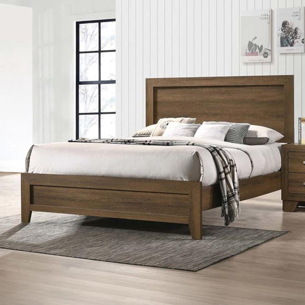 Acme Furniture Miquell King Upholstered Panel Bed 28047EK IMAGE 1