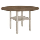 Coaster Furniture Square Sarasota Counter Height Dining Table with Pedestal Base 192818 IMAGE 1