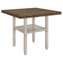 Coaster Furniture Square Sarasota Counter Height Dining Table with Pedestal Base 192818 IMAGE 2