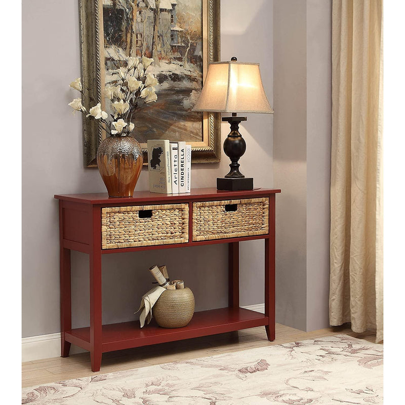 Acme Furniture Burgendy Console Table 90268 IMAGE 5