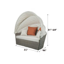 Acme Furniture Salena 45025 Patio Canopy Sofa with 4 Pillows & Ottoman IMAGE 15