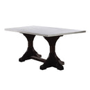 Acme Furniture Gerardo Dining Table with Marble Top and Trestle Base 60180 IMAGE 2