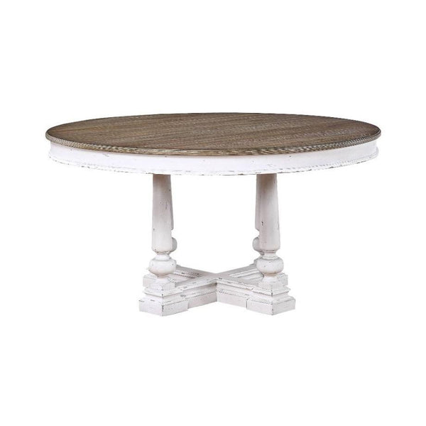 Acme Furniture York Shire Dining Table with Pedestal Base 62275 IMAGE 1