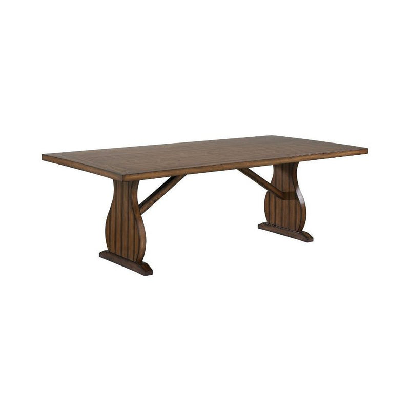 Acme Furniture Maurice Dining Table with Trestle Base 62470 IMAGE 2