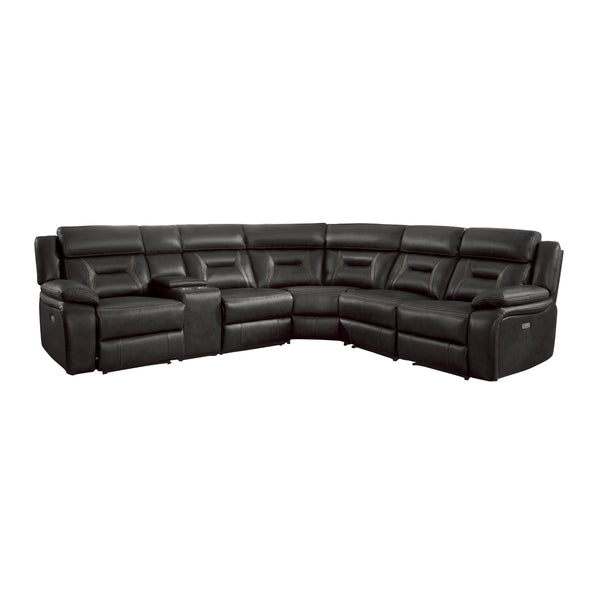 Homelegance Amite Power Reclining Leather Match 6 pc Sectional 8229DG*6PW IMAGE 1