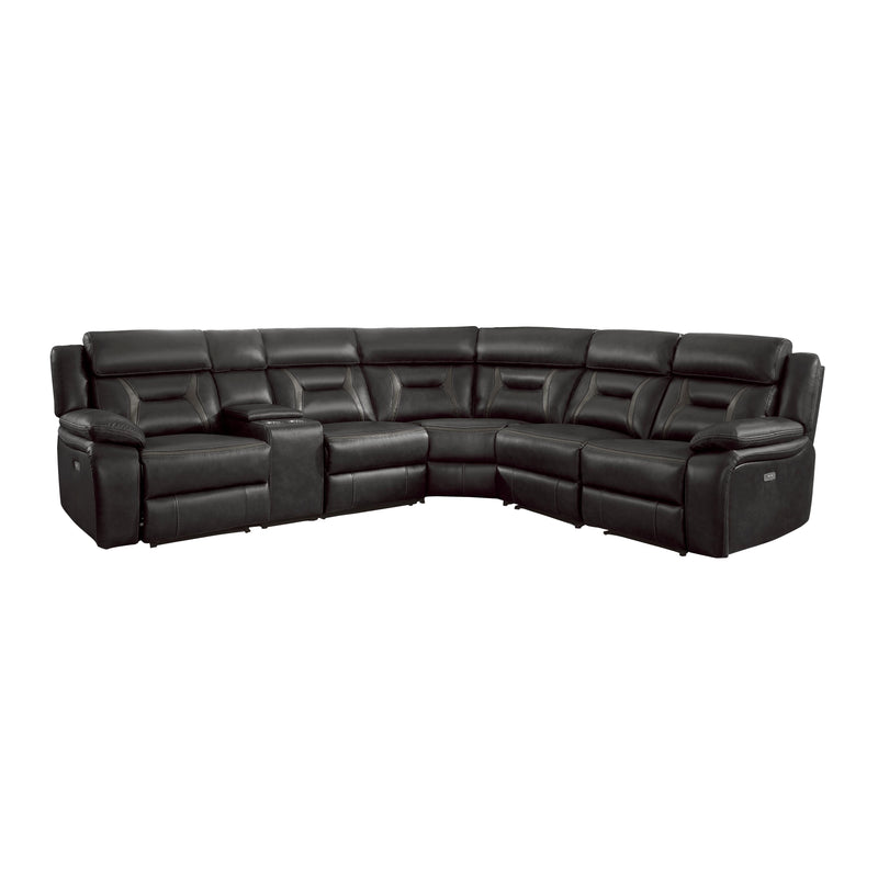 Homelegance Amite Power Reclining Leather Match 6 pc Sectional 8229DG*6PW IMAGE 1