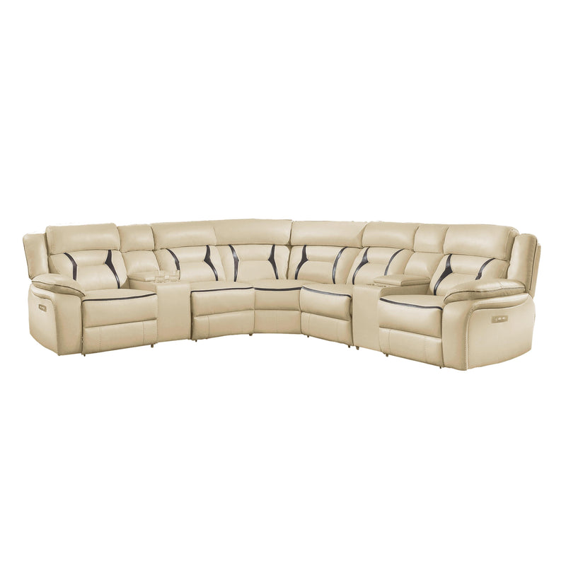 Homelegance Amite Power Reclining Leather Match 7 pc Sectional 8229*7PW IMAGE 1