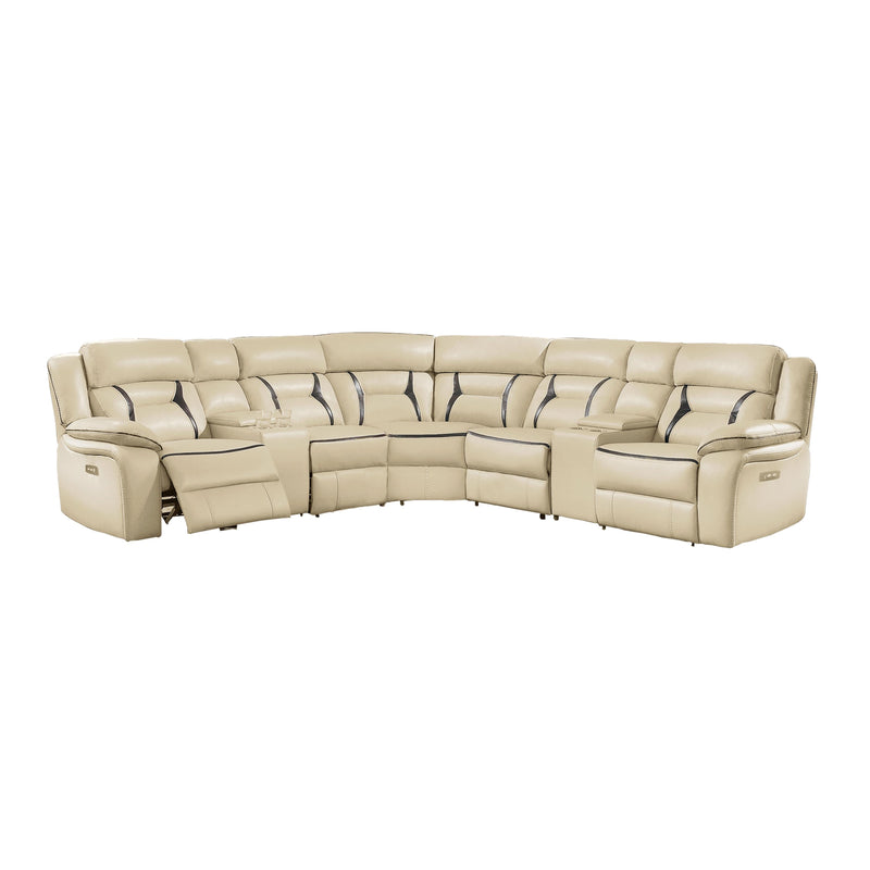 Homelegance Amite Power Reclining Leather Match 7 pc Sectional 8229*7PW IMAGE 2