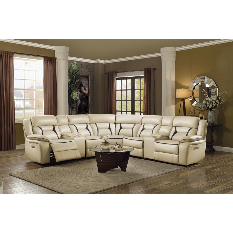 Homelegance Amite Power Reclining Leather Match 7 pc Sectional 8229*7PW IMAGE 4