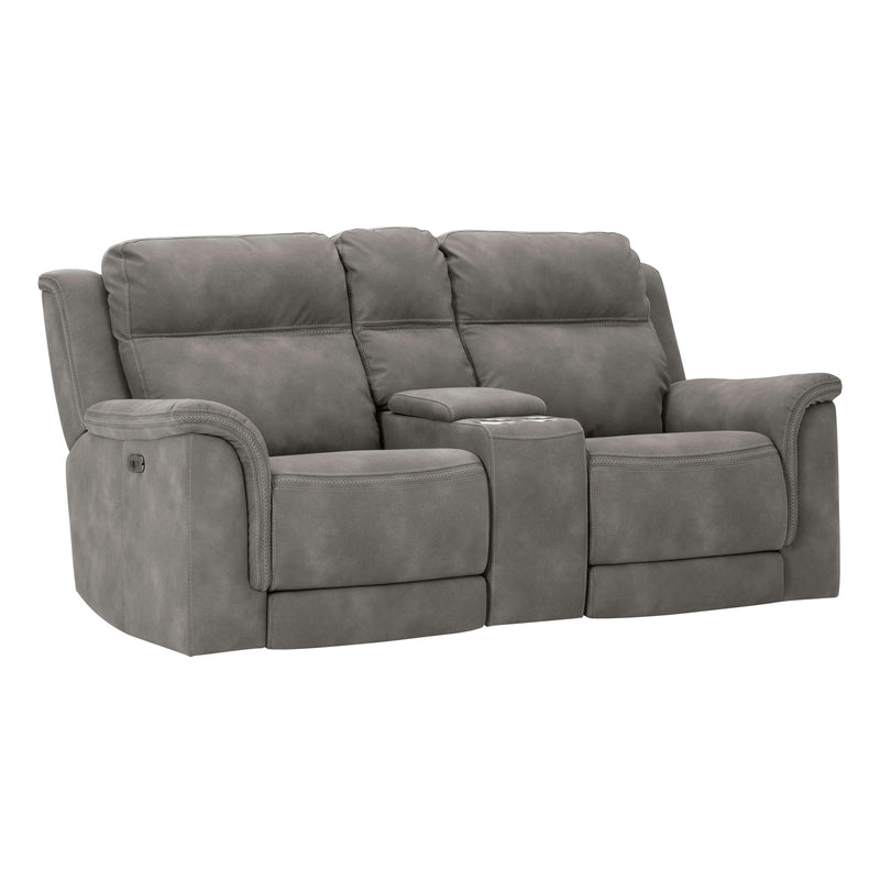  Signature Design by Ashley Next-Gen DuraPella 5930118 Power Reclining Loveseat with Console and Adjustable Headrest IMAGE 1