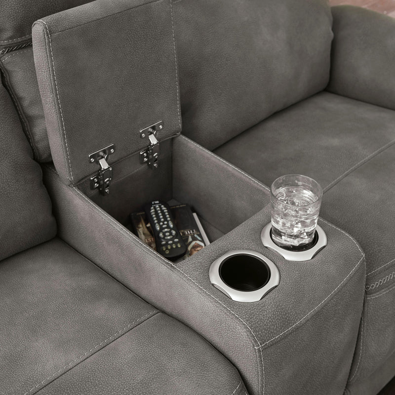  Signature Design by Ashley Next-Gen DuraPella 5930118 Power Reclining Loveseat with Console and Adjustable Headrest IMAGE 7