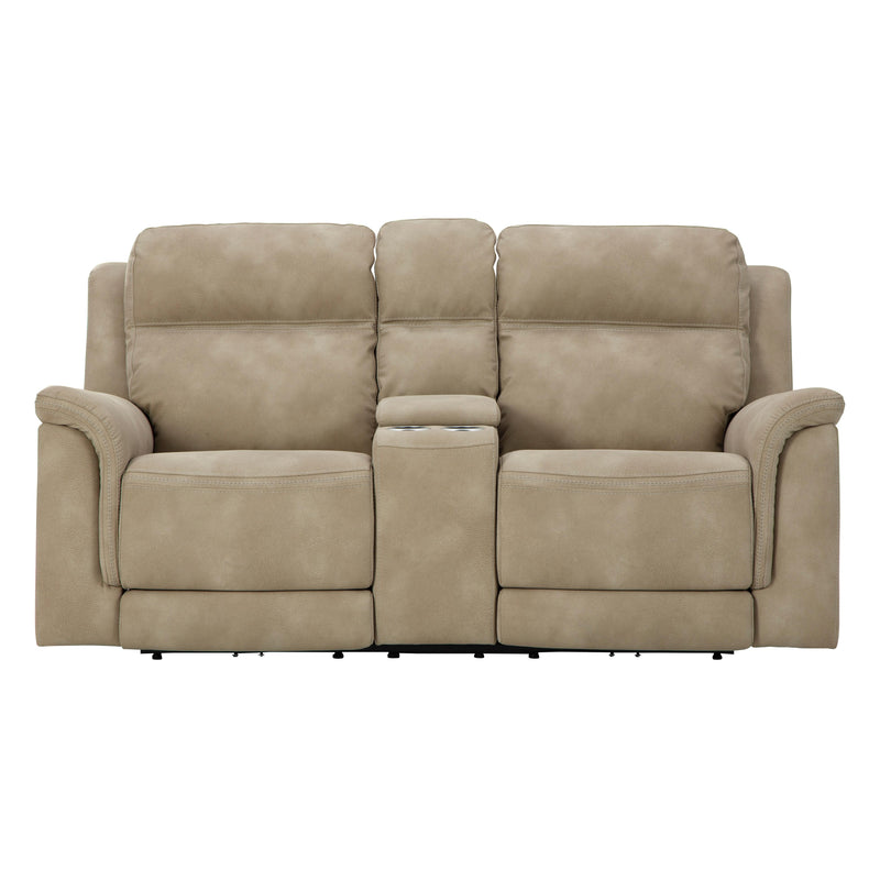  Signature Design by Ashley Next-Gen DuraPella 5930218 Power Reclining Loveseat with Console and Adjustable Headrest IMAGE 1