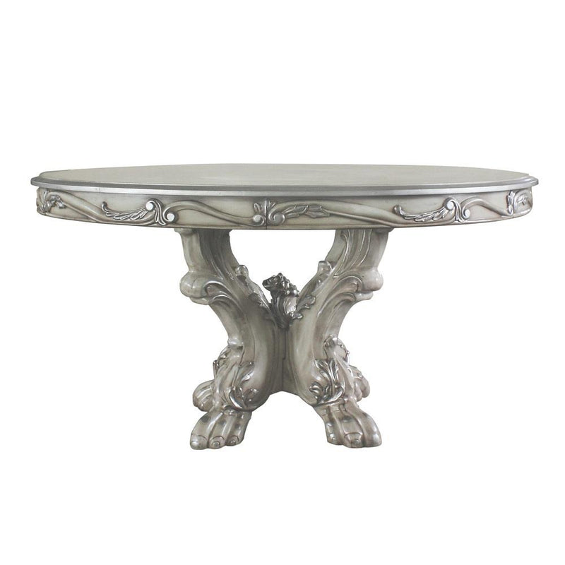 Acme Furniture Round Dresden Dining Table with Pedestal Base 68180 IMAGE 2