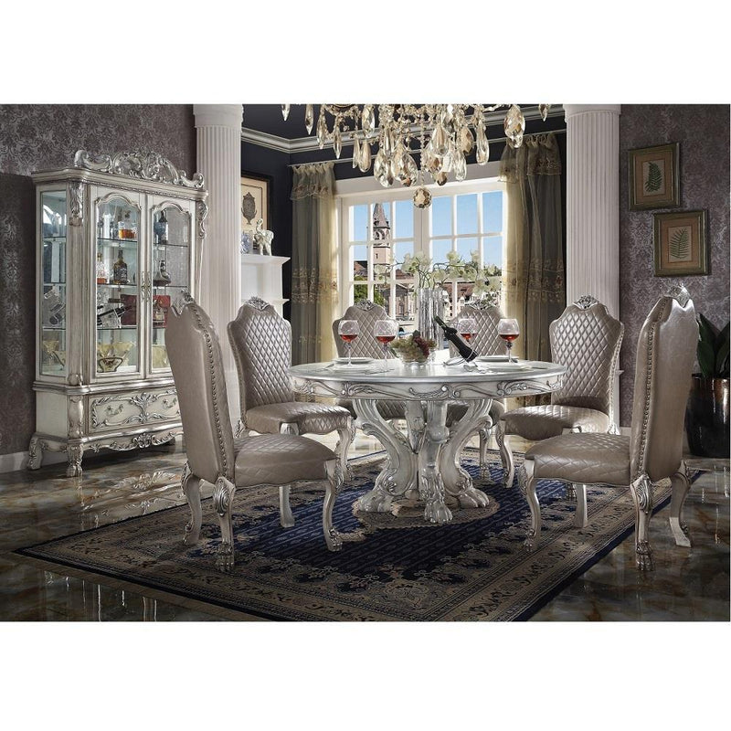 Acme Furniture Round Dresden Dining Table with Pedestal Base 68180 IMAGE 4