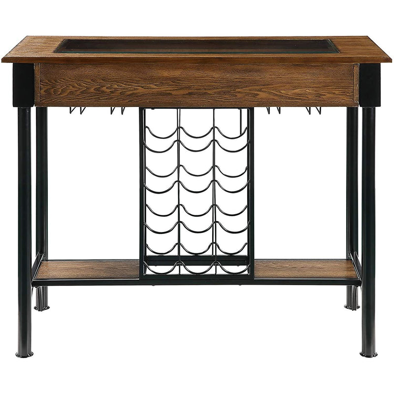 Acme Furniture Halyn Pub Height Dining Table with Glass Top 70280 IMAGE 2