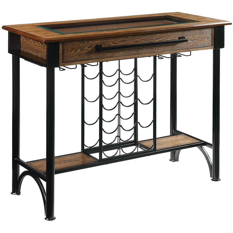 Acme Furniture Halyn Pub Height Dining Table with Glass Top 70280 IMAGE 3