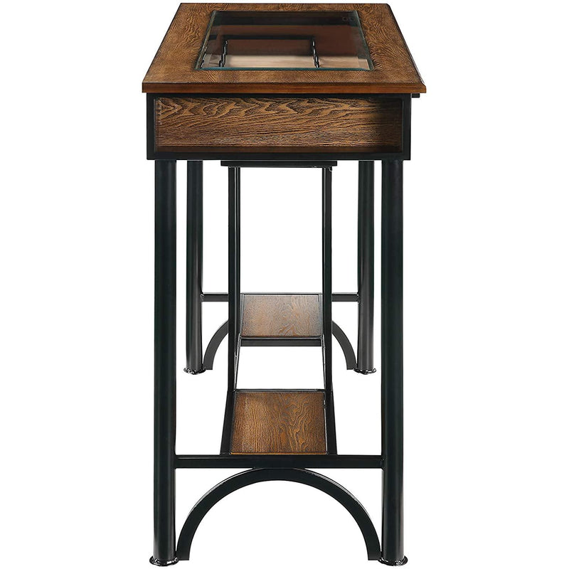 Acme Furniture Halyn Pub Height Dining Table with Glass Top 70280 IMAGE 4