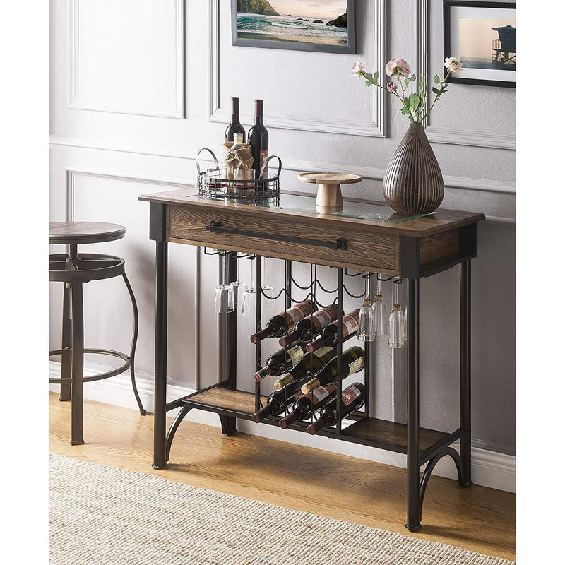 Acme Furniture Halyn Pub Height Dining Table with Glass Top 70280 IMAGE 6