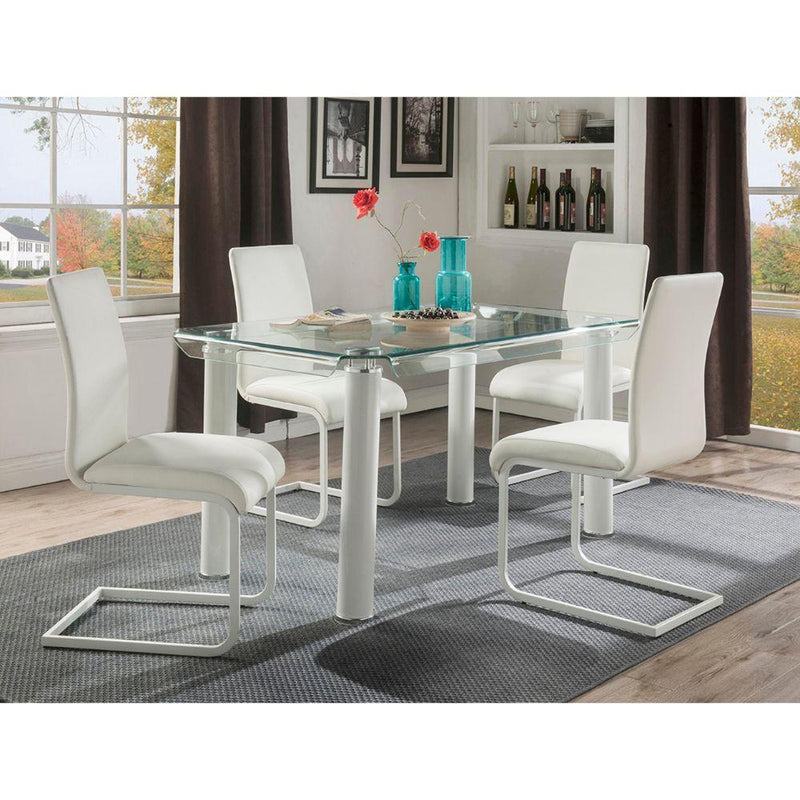 Acme Furniture Gordie Dining Table with Glass Top 70260 IMAGE 10