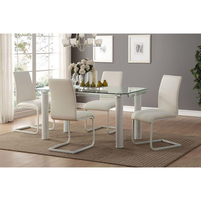 Acme Furniture Gordie Dining Table with Glass Top 70260 IMAGE 6