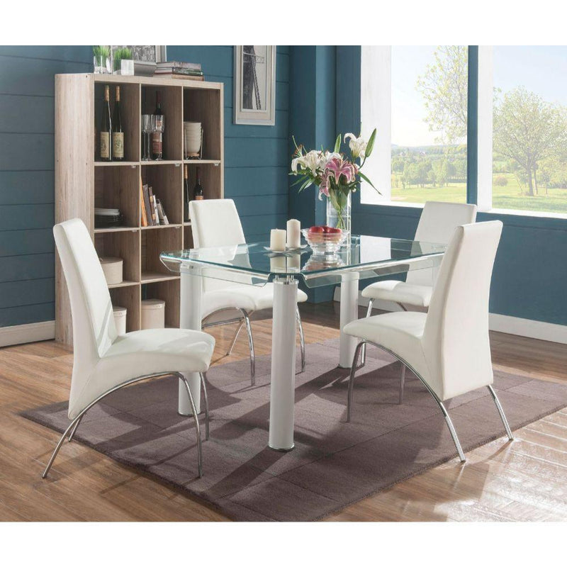 Acme Furniture Gordie Dining Table with Glass Top 70260 IMAGE 7