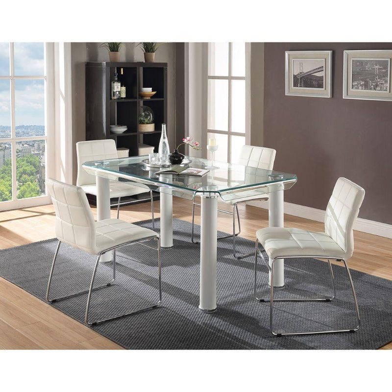 Acme Furniture Gordie Dining Table with Glass Top 70260 IMAGE 9