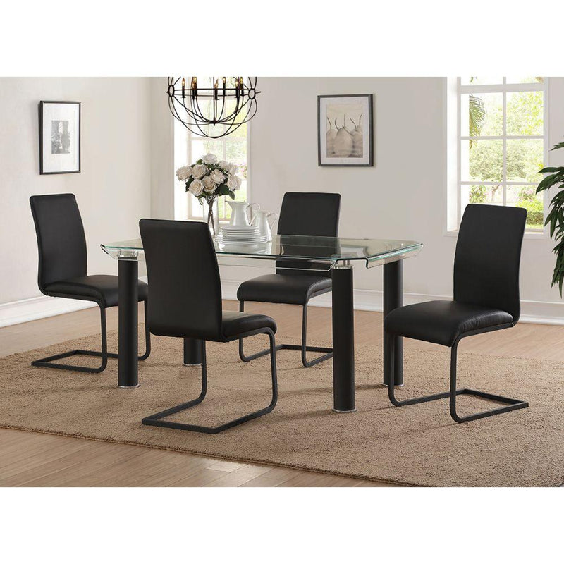 Acme Furniture Gordie Dining Table with Glass Top 70265 IMAGE 6