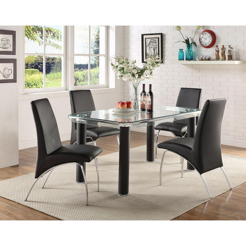 Acme Furniture Gordie Dining Table with Glass Top 70265 IMAGE 7