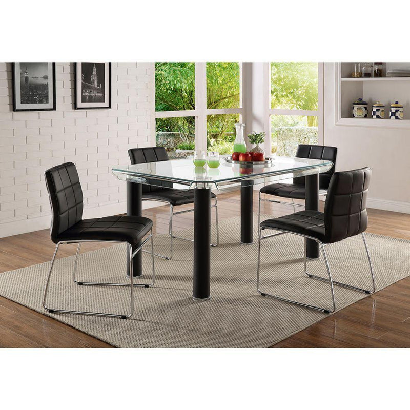 Acme Furniture Gordie Dining Table with Glass Top 70265 IMAGE 8
