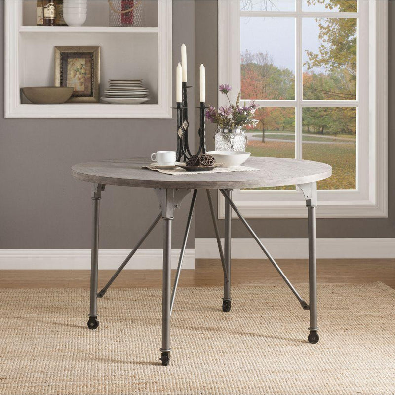 Acme Furniture Jonquil Dining Table with Trestle Base 70285 IMAGE 4