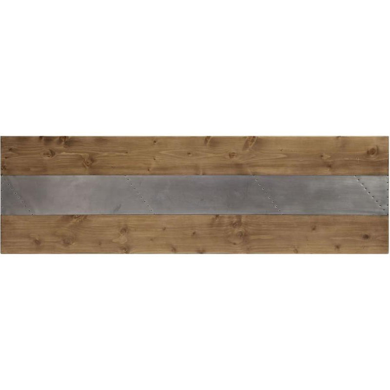 Acme Furniture Round Brancaster Pub Height Dining Table with Aluminum Top and Trestle Base 70439 IMAGE 2