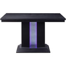 Acme Furniture Square Bernice Counter Height Dining Table with Pedestal Base 70655 IMAGE 1