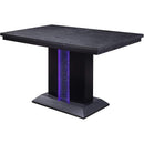 Acme Furniture Square Bernice Counter Height Dining Table with Pedestal Base 70655 IMAGE 2