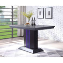 Acme Furniture Square Bernice Counter Height Dining Table with Pedestal Base 70655 IMAGE 3