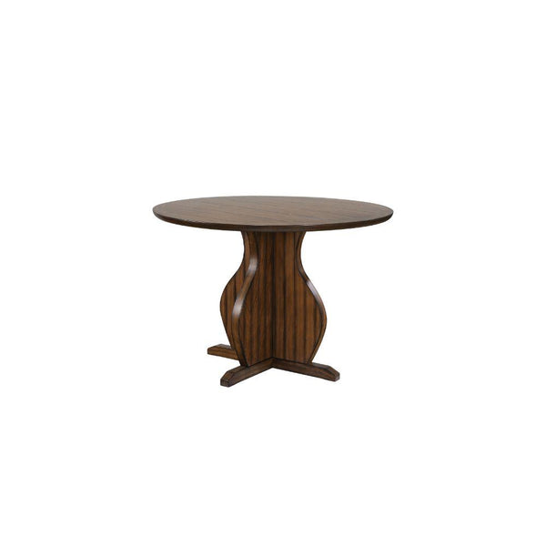 Acme Furniture Round Maurice Counter Height Dining Table with Pedestal Base 72460 IMAGE 1