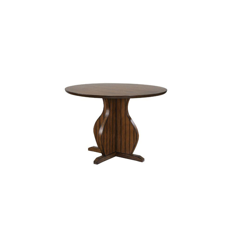 Acme Furniture Round Maurice Counter Height Dining Table with Pedestal Base 72460 IMAGE 1