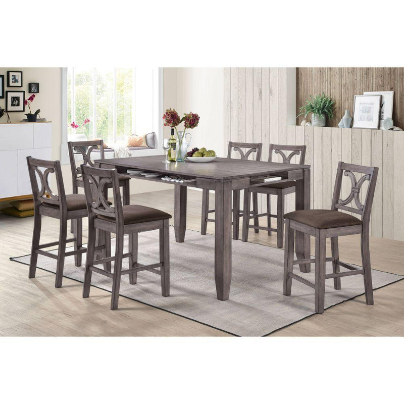 Acme Furniture Square Norabel Counter Height Dining Table 72715 IMAGE 4