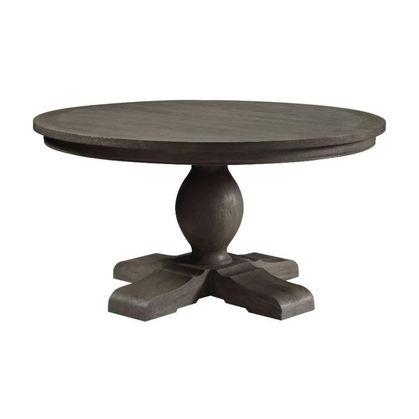 Acme Furniture Round Ruby Dining Table with Pedestal Base 72865 IMAGE 1