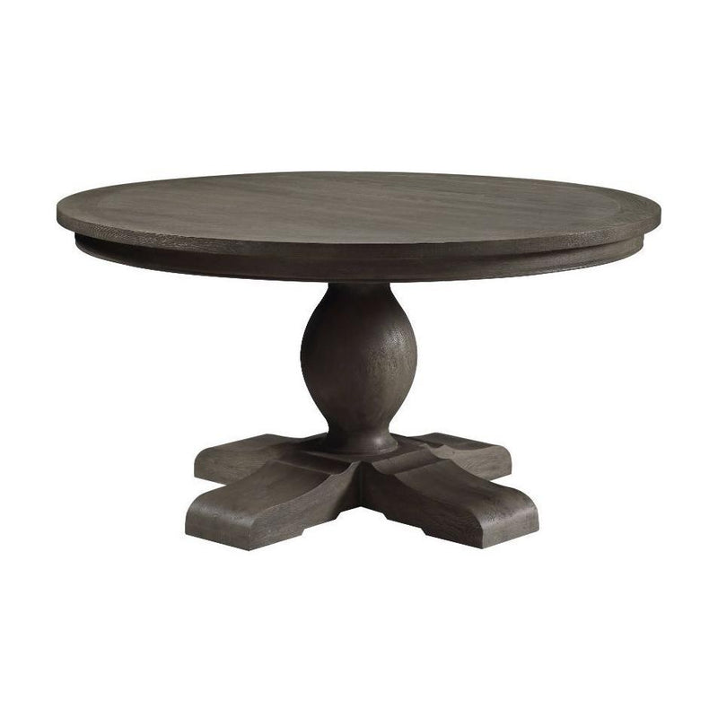 Acme Furniture Round Ruby Dining Table with Pedestal Base 72865 IMAGE 1