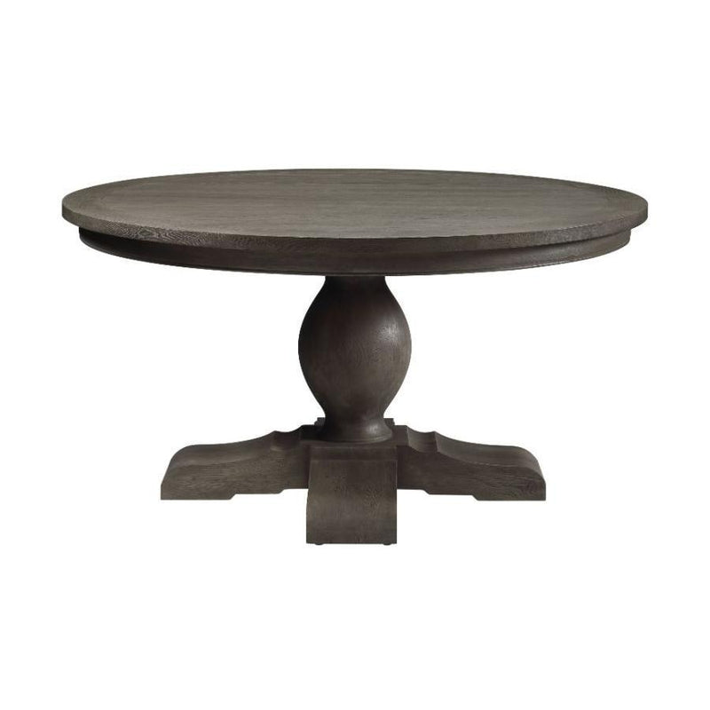 Acme Furniture Round Ruby Dining Table with Pedestal Base 72865 IMAGE 2