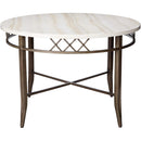 Acme Furniture Round Aldric Dining Table with Marble Top 73000 IMAGE 2