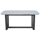Acme Furniture Madan Dining Table with Marble Top and Trestle Base 73170 IMAGE 1