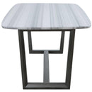 Acme Furniture Madan Dining Table with Marble Top and Trestle Base 73170 IMAGE 3