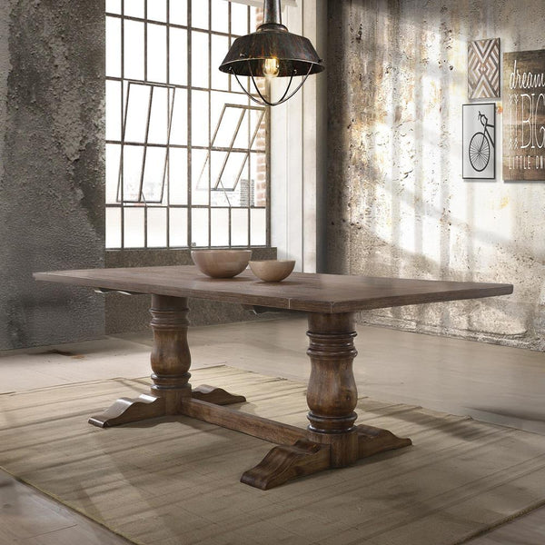 Acme Furniture Leventis Dining Table with Trestle Base 74655 IMAGE 1