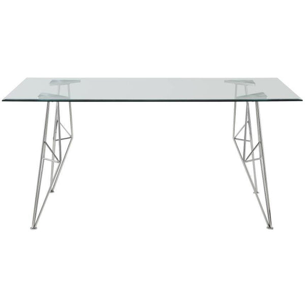 Acme Furniture Paula Dining Table with Glass Top 77825 IMAGE 1