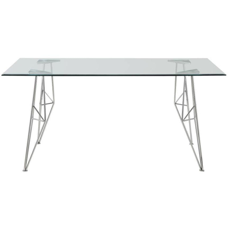 Acme Furniture Paula Dining Table with Glass Top 77825 IMAGE 1