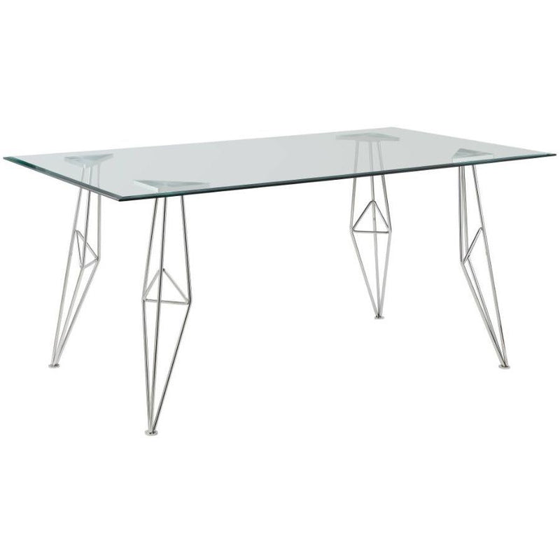 Acme Furniture Paula Dining Table with Glass Top 77825 IMAGE 2